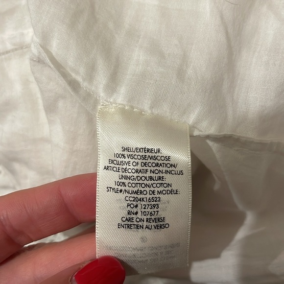 NWT!! Alice + Olivia - Fae Eyelet Sleeveless Minidress - White - Size 6 - Picture 12 of 12